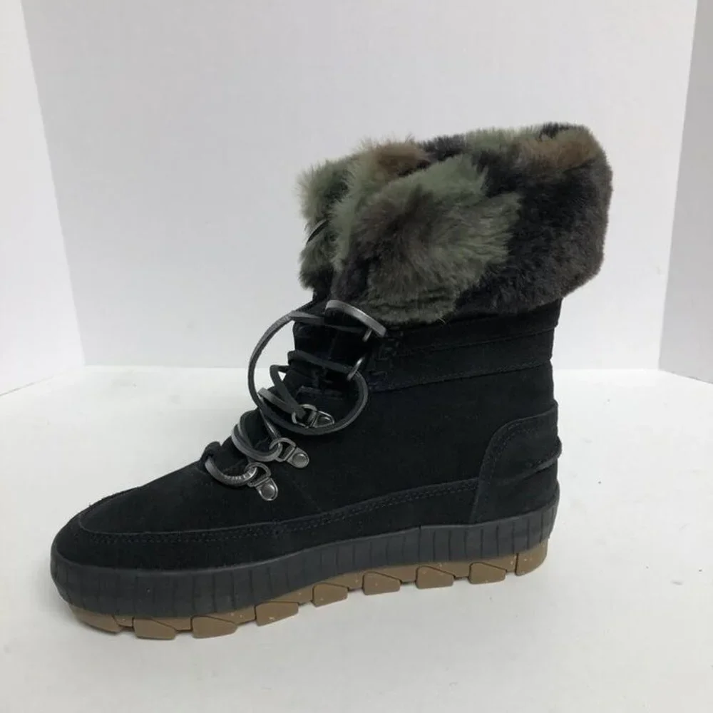 Sperry Womens Torrent Winter Lace up Boot Black Camo Size 7.5 M
